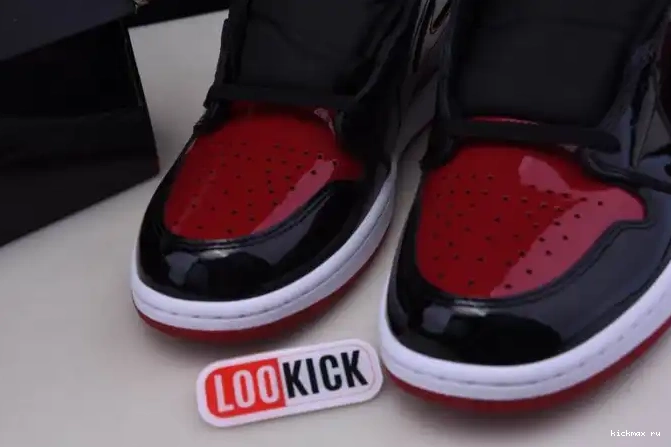 Rep MAX High 1 Air Jordan Patent OG 555088-063 Bred 0531